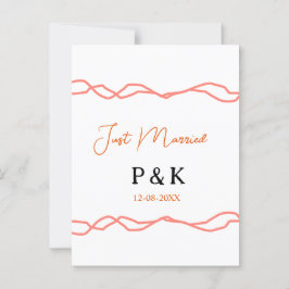 Cartão Postal Recem casados adicionar nome do casal data red vin