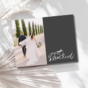 Cartão Postal Recem casados Foto Casamento Obrigado