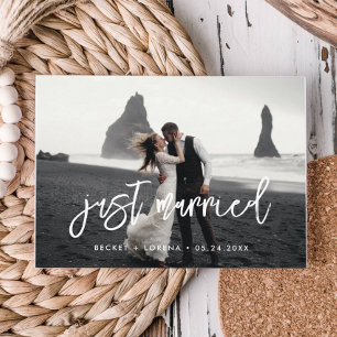 Cartão Postal Recem casados Foto do casamento moderno contemporâ