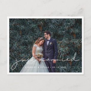 Cartão Postal Recém-casados Fotografia de casamento minimalista 
