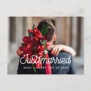 Cartão Postal Recem casados Retro casamento vintage