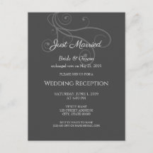 Recepção de casamento Elegante Flourish Eloped