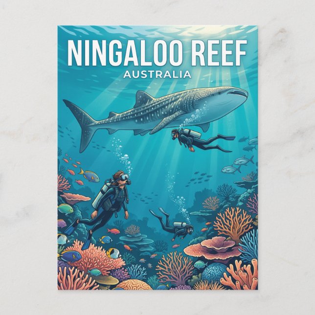 Cartão Postal Recife de Ningaloo Austrália (Frente)