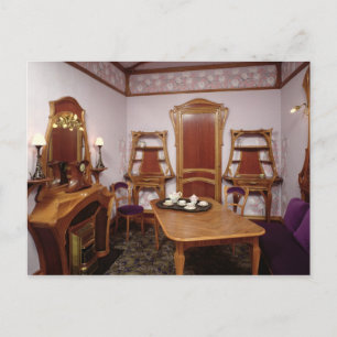 Cartão Postal Reconstrução de um salão do Café de Paris