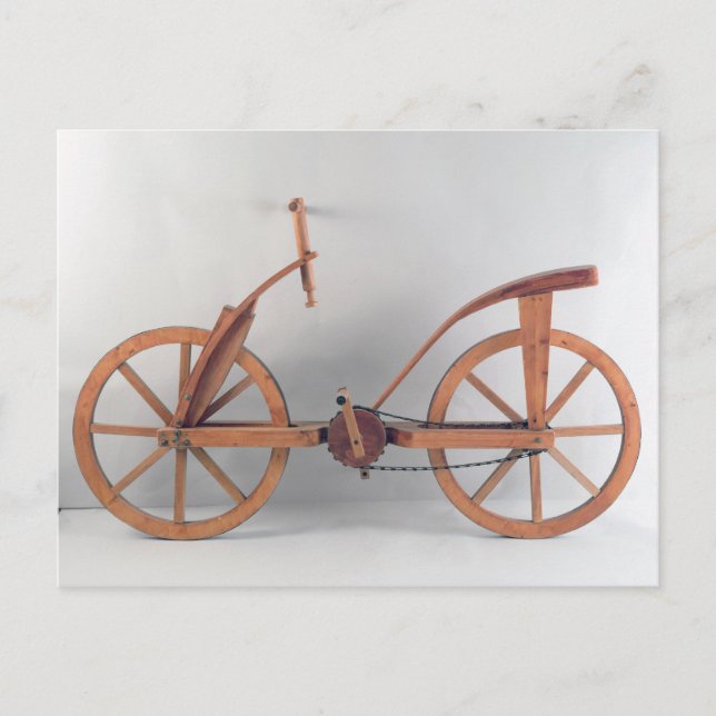 Cartão Postal Reconstrução do design de da Vinci (Frente)