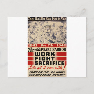 Cartão Postal Recorde o Pearl Harbor