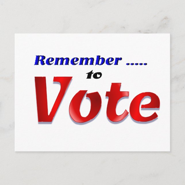 Cartão Postal Recorde votar (Frente)