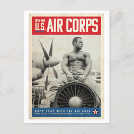 Cartão Postal Recrutamento da Vintage American Air Corps