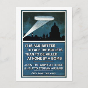 Cartão Postal Recrutamento do Exército da Segunda Guerra Mundial