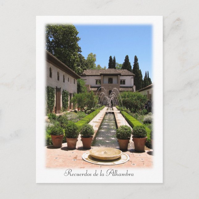 Cartão Postal Recuerdos de la Alhambra (Frente)