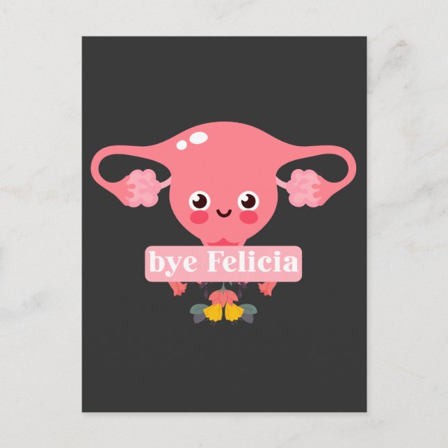 Cartão Postal Recuperação de Cirurgia de Histerectomia Útero Fel (Frente)