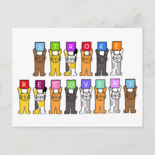 Cartão Postal Recuperação de Traços Obtenha Bem Em Breve Gatos D