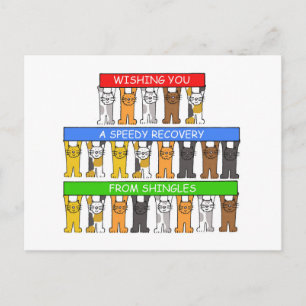 Cartão Postal Recuperação Rápida de Herpes Zóster, Gatos de Dese