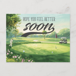 Cartão Postal Recupere-se logo golfista