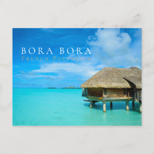 Cartão Postal Recurso do bungalow de Overwater em Bora Bora