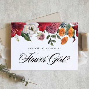 Cartão Postal Red Amaryllis Floral Ser Minha Matriz de Honra