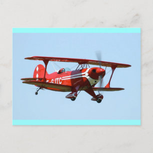 Cartão Postal Red Biplane