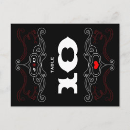 Cartão Postal Red & Black Rock 'n' Roll Music Themed Weding