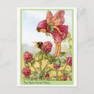 Cartão Postal Red Clover Fairy