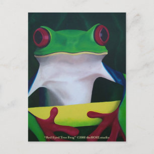 Cartão Postal Red Eyed Tree Frog Postcard