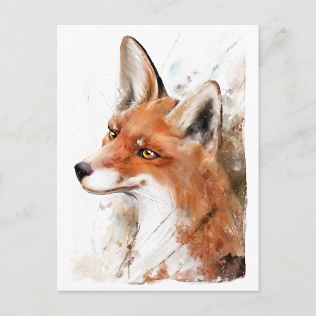Cartão Postal Red Fox Wall Art (Frente)