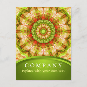 Cartão Postal Red & Green Apples Mandala