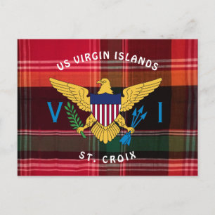 Cartão Postal Red Green Madras Virgens Ilhas Virgens Personaliza