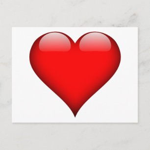 Cartão Postal Red Heart Love