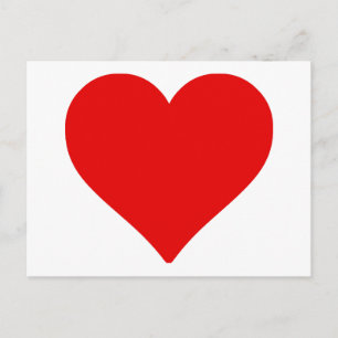 Cartão Postal Red Heart Shape Love Classic Simple Minimalism