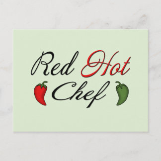 Cartão Postal Red Hot Chef