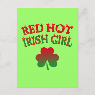 Cartão Postal Red Hot Irish Girl