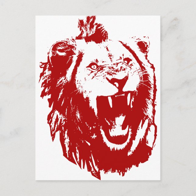 Cartão Postal Red Lion King (Frente)