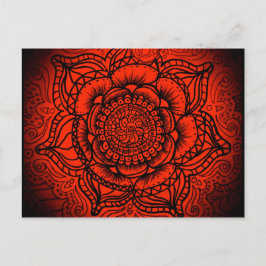 Cartão Postal Red Mandala