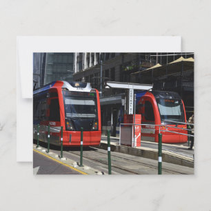 Cartão Postal Red Metro Train Houston Texas Estados Unidos
