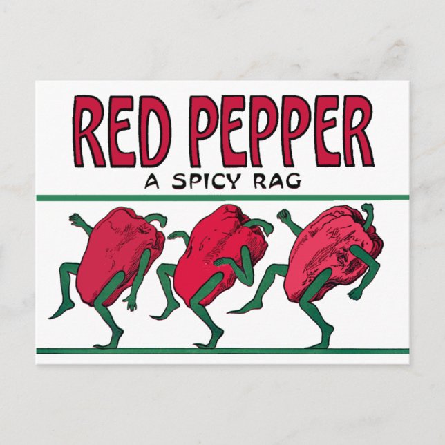 Cartão Postal Red Pepper Rag (Frente)
