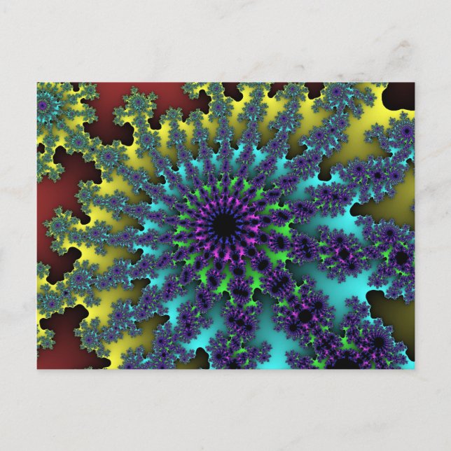 Cartão Postal Red Rainbow Burst (Frente)