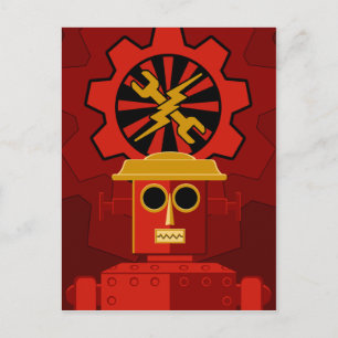 Cartão Postal Red Robot