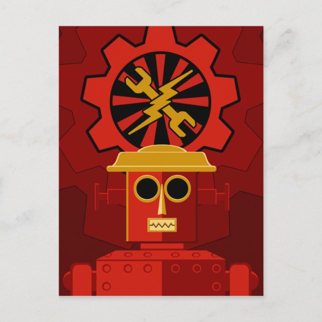 Cartão Postal Red Robot (Frente)