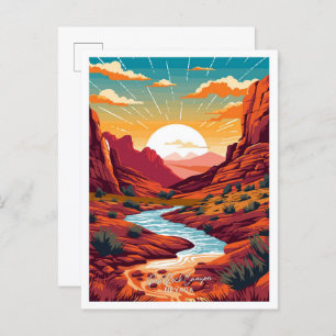 Cartão Postal Red Rock Canyon Nevada Viagem Vintage