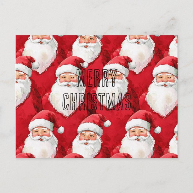 Cartão Postal Red Santa Claus Natal (Frente)