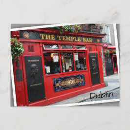 Cartão Postal Red Temple Bar pub em Dublin, Irlanda