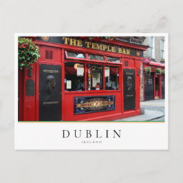 Cartão Postal Red Temple Bar pub em Dublin, Irlanda