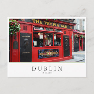 Cartão Postal Red Temple Bar pub em Dublin, Irlanda