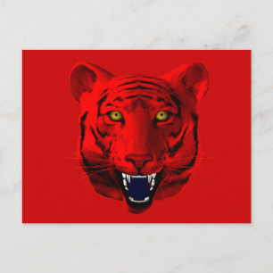 Cartão Postal Red Tiger