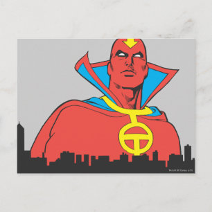 Cartão Postal Red Tornado Atrás da Cityscape
