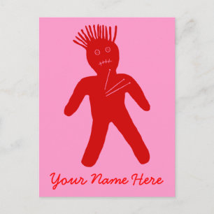 Cartão Postal Red Voodoo Doll