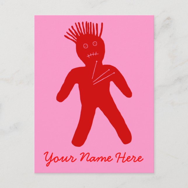 Cartão Postal Red Voodoo Doll (Frente)