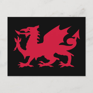 Cartão Postal Red Welsh Dragon