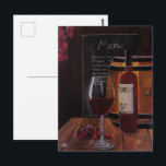 Cartão Postal Red Wine Painting by Alfred Fox<br><div class="desc">Painting of "Red Wine" by Alfred Fox . Collectable Postcard . alfred_fox_art @ Zazzle</div>