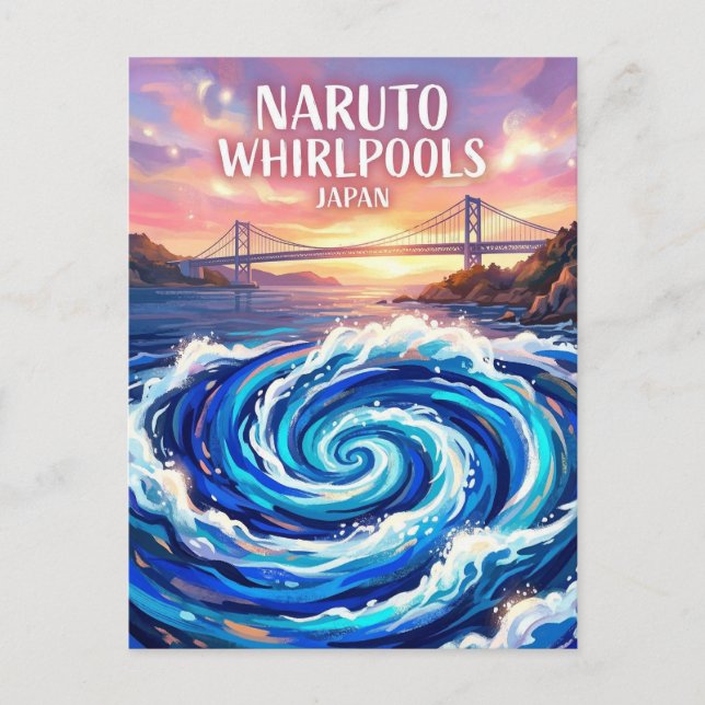 Cartão Postal Redemoinhos de Naruto Japão (Frente)